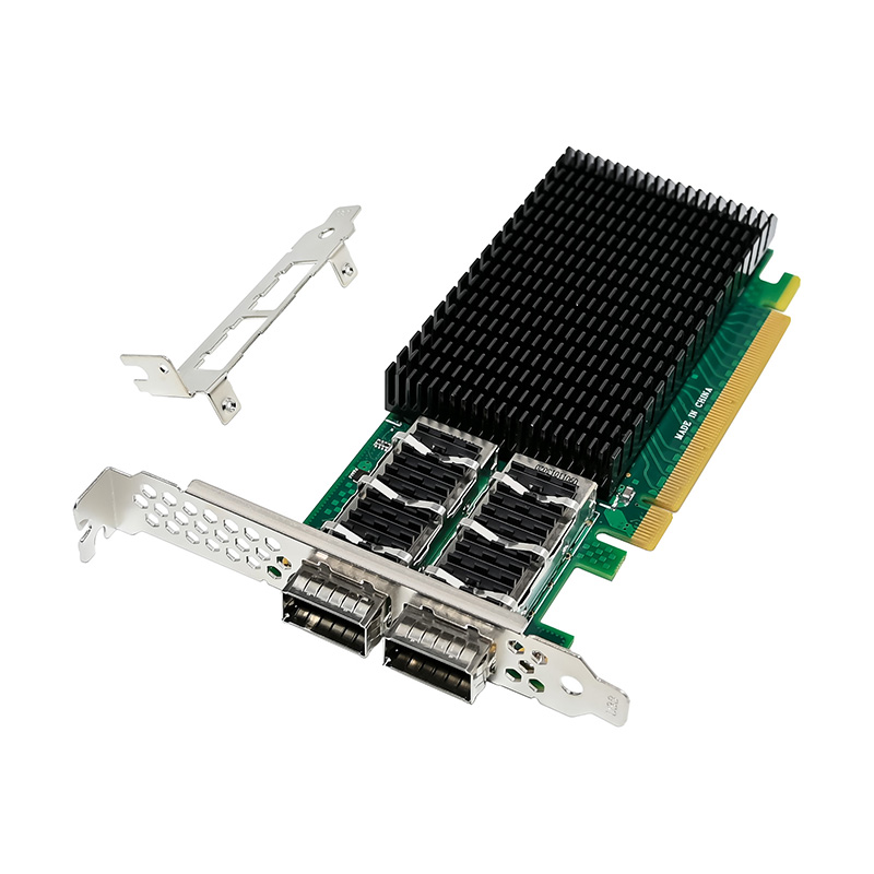 100Gbe Qsfp28 Network Card - การ์ดควบคุม PCIe4.0 X16 ชิป Mellanox ConnectX-5